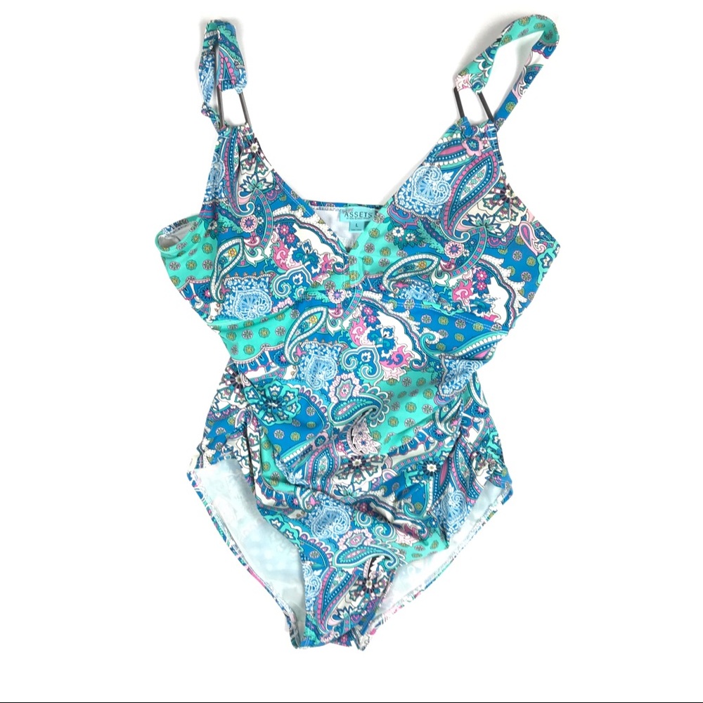 Assets Sara Blakely One Piece Swim Suit Paisley 24